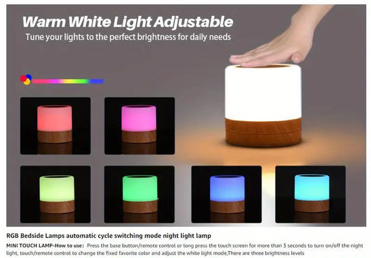 Dimmable 7-Color Baby Night Light with Remote and Timer