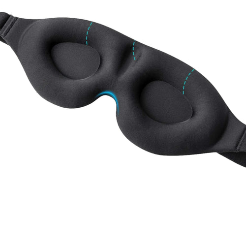 3D Black Sleep Mask for Travel and Relaxation