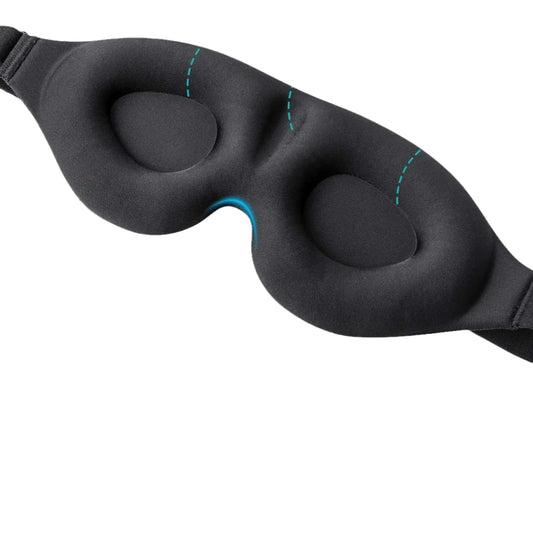 3D Black Sleep Mask for Travel and Relaxation