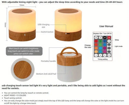 Dimmable 7-Color Baby Night Light with Remote and Timer