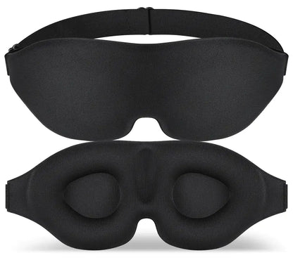 3D Black Sleep Mask for Travel and Relaxation